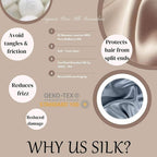 Suncdelv Silk,100% Silk Scrunchies for Hair,22 Momme Hair Ties for Anti-Crease & Breakage,Natural Women Hair Accessories，Fashion Hairbands 6PCS（Coffee）