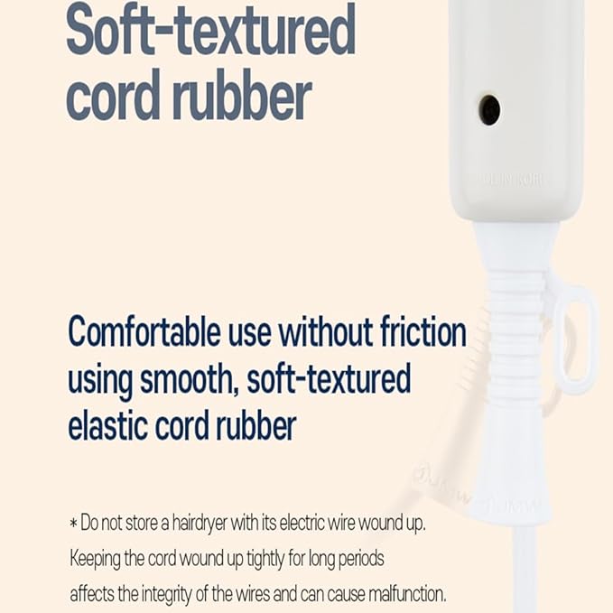 JMW Korean Professional Salon Hair Dryer AIR B with Diffuser & Dryer Stand 1600W - Lightweight, Powerful BLDC Motor, 100% Cool Wind Without Heat, Compact, Low Noise Blow Dryer for Home & Salon