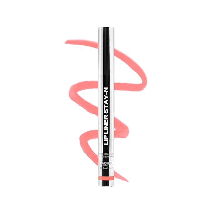 Sacheu Lip Liner STAY-N Peel Off Lip Stain — Long Lasting Waterproof Lip Tint with Hyaluronic Acid & Vitamin E — Transfer Proof Matte Finish, Vegan & Cruelty-Free (COREal)