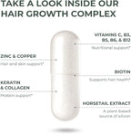Primal Harvest Hair Growth Vitamins, Hair Growth for Women & Men - 60 Hair Growth Pills, Natural Hair Thickening Products for w/Biotin & Zinc - Hair Supplement, Regrowth Hair Vitamins