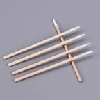 200pcs Pointed Cotton Swabs, 4 inch Precision Microblading Cotton Swab Cotton Sticks Applicator for Eyebrow Tattoo Beauty Make-up Nail Clean, Wood Handle Pointed Tip Head