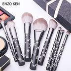 Natural Goat Hair Makeup Brush Set Professional, Snowflake Cosmetic Brushes Makeup Set, Natural Makeup Brushes, Natural Bristle Makeup Brushes, Natural Hair Makeup Brushes Set Professional.