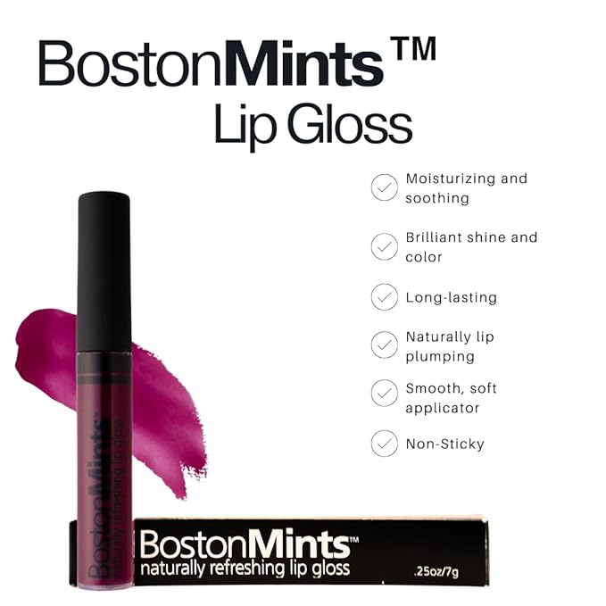 Newberry Lip Gloss (.25oz) -Vegan, gluten-free, cruelty-free formula with Aloe, Vitamins C & E, and a refreshing hint of spearmint extract for soft and hydrated lips.