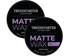 TRENDSTARTER Matte Wax (4oz) (PACK of 2) - Firm Hold, Matte Finish, Premium Water Based All-Day Styling Pomade for Men, Flake-Free for All Hair Types