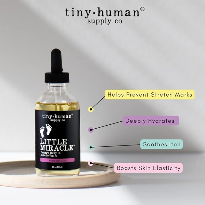 Little Miracle Preggo Belly Oil (Fragrance Free) for Pregnancy Stretch Marks and Itching