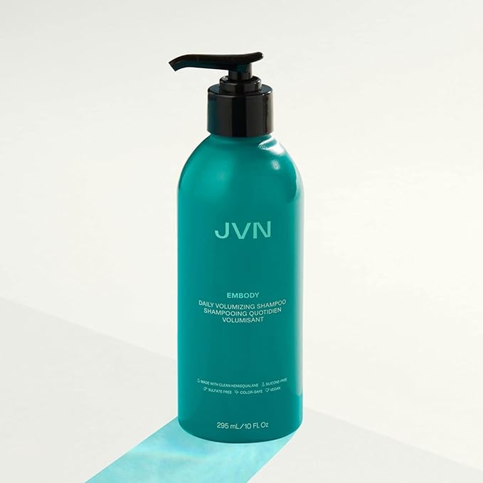 JVN Embody Volumizing Shampoo, 10 Fl Oz, Color Safe Clarifying Shampoo for Build up, Adds Fullness, Moisture and Restores Shine, Hair Care for Women and Men, Non-Toxic, Silicone and Sulfate Free