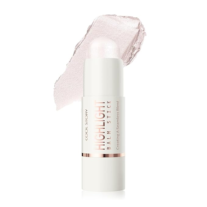 Cool Story 3-in-1 Makeup Set, Highlighter, Blush and Contour Balm Stick, Cream Formula for Face Contouring, Professional Cosmetic Kit (Highlight-F01)