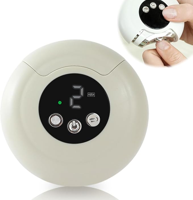 2 in 1 Electric Polishing Automatic Nail Clippers, 2026 Electric Toe Nail Cutter for Seniors, Upgrade Electric Nail Trimmer Clippers for Fingers Portable Nail Cutter for Home Travel (Beige)