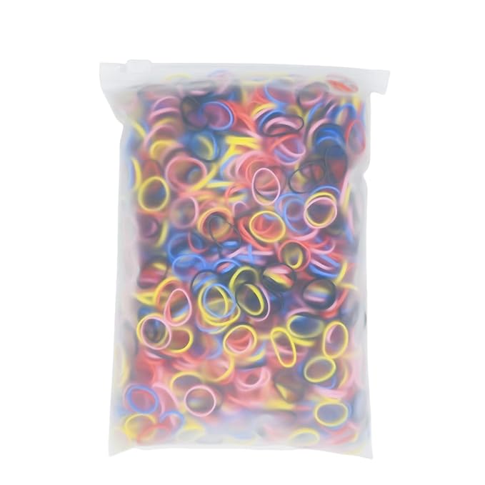 3200 Pcs Elastic Rubber Bands Small Hair Ties Hair Rubber Mini Hair Bands Hair Elastics Tiny Soft Holder Ponytails for Girls (Dark Multicolor)