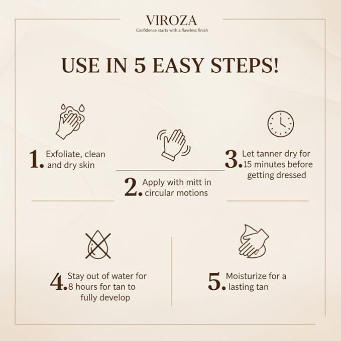 Self Tanner Mousse Natural Medium to Dark Tan for Cooler Skin Tones Vegan Organic Self Tanning Lotion DHA-Free Tanning Foam for Face & Body Streak-Free Fake Tan with Coconut Scent (200ml / 7 fl. oz)