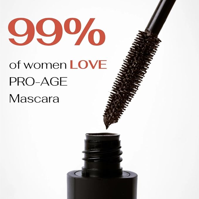 Cellmetics Mascara for Older Women 60 Plus, Volumizing & Lengthening Tubing Mascara with Lash Growth Effect, Hypoallergenic, Smudge-Free and Gentle for Sensitive Eyes (Black)