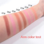 Powder Matte Blush Cheeks Face Makeup for Women With Mirror and Powder Puff Monochrome Blushes Lightweight,Smooth,Blendable,Fade and Transfer-Resistant Baked Blush,Effortless Matte Natural Finish