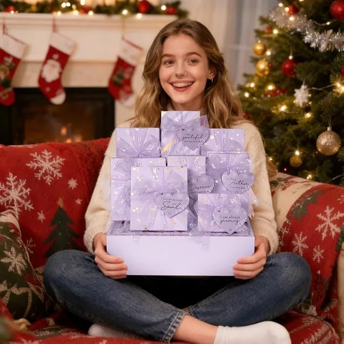 Teen Girl Gifts Trendy Stuff, 10 Positive Affirmation Cards & Empowering Challenges to Unlock 10 Wrapped Makeup Gift Set Motivational Birthday Christmas Gift Stocking Stuffers for Tween & Teenage Girl