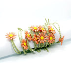 5pairs/Lot Sweet Hair Band Girl Hair Ties Hair Accessoires Small Sun Flower Design Rubber Band Perfect for Hair Style (Green Tie)