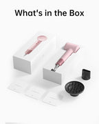 Laifen Hair Dryer SE, 200 Million Negative Ionic Blow Dryer with 105,000 RPM Brushless Motor 1400W Powerful Fast Drying High-Speed Low Noise Hairdryer with Magnetic Attachments