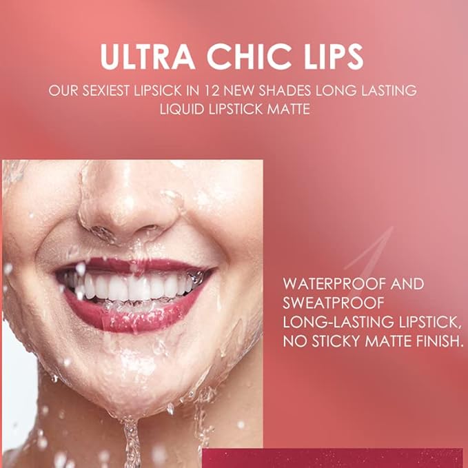 BestLand 6Pcs Matte Liquid Lipstick and Lip Liner Set, Non-Stick Cup Not Fade Waterproof 24 Hour Lip Gloss Nude Brown Lip Liner Pencil for Women, labiales mate 24 horas originales (Set B)