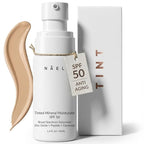 NAELI Anti Aging Tinted Moisturizer SPF 50, Mineral Sunscreen for Face with Zinc Oxide, Peptides & Ceramides, Natural Hydrating Universal Tint - 1.4 oz