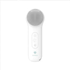 Electric Silicone Face Scrubber - 2-in-1 Facial Rotating Vibrating Exfoliating Brush - Waterproof & Portable, Rechargeable, for Cleaning, Exfoliation, Massage, Suitable for Men & Women (White)