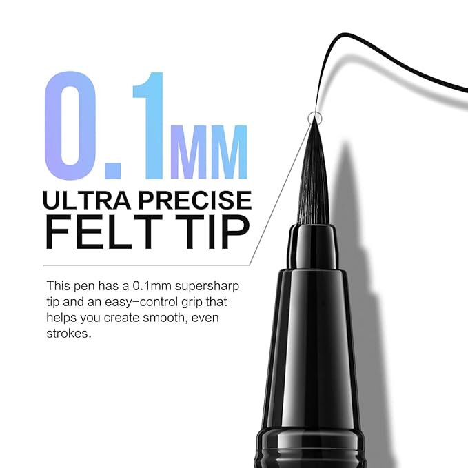 CARSLAN Liquid Eyeliner, Brown Eyeliner Liquid Liner, 12H Longlasting Eyeliners, Waterproof & Smudgeproof High Pigmented Eyeliners for Eye Makeup, Brown