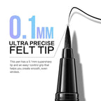 CARSLAN Liquid Eyeliner, Black Eyeliner Liquid Liner, 12H Longlasting Eyeliners, Waterproof & Smudgeproof High Pigmented Eyeliners for Eye Makeup, Black, 2count