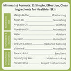 RaGaNaturals Mango Butter Moisturizing Hand & Body Cream for Dry to Very Dry, Sensitive Skin - Natural Vitamin E Face Cream - Non-Comedogenic, Unscented Lotion for Dry Skin for Women, Men, Baby - 8 Oz