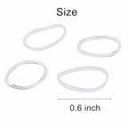 3200 Pcs Elastic Rubber Bands Small Hair Ties Hair Rubber Mini Hair Bands Hair Elastics Tiny Soft Holder Ponytails for Girls (Clear)