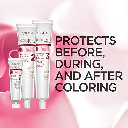 L'Oreal Paris Excellence Crème Permanent Hair Dye, Triple Care Hair Color with Pro-Keratine Complex for 100% Gray Hair Coverage, 7.5A Medium Ash Blonde, 1 Kit (Pack of 2)
