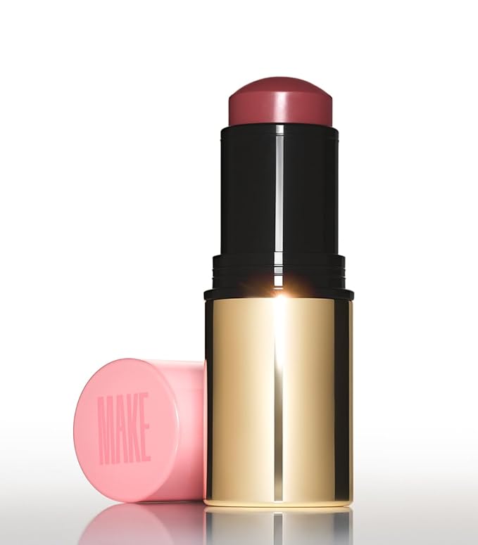 MAKE Beauty Cream Stroke Cream Blush Stick for Cheeks - Vibrant, Natural Soft Matte Finish - Shade Major Mauve, Earthy Mauve Blush Makeup