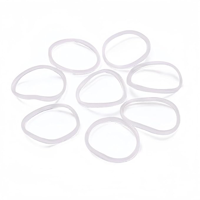 3200 Pcs Elastic Rubber Bands Small Hair Ties Hair Rubber Mini Hair Bands Hair Elastics Tiny Soft Holder Ponytails for Girls (Clear)