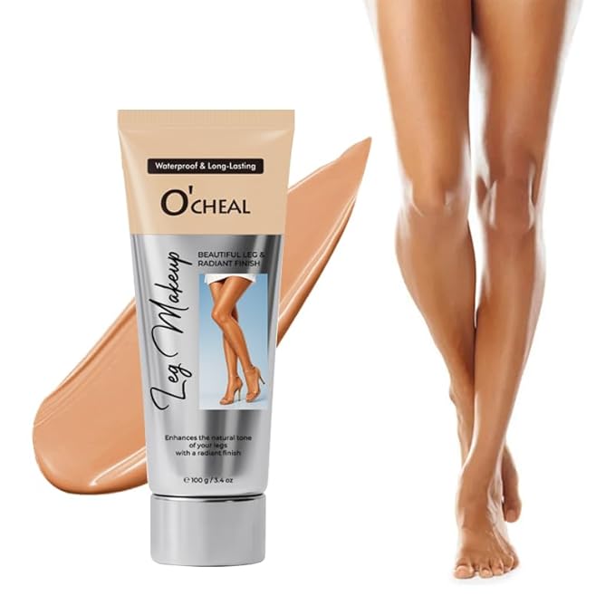 O’CHEAL Waterproof Leg Makeup Cream, No Transfer Tattoo Cover Up&Scar Concealer, Long Lasting Body Foundation for Flawless Skin, Leg Varicose Vein Cover Up, Suitable All Skin Tones (Dark Brown)