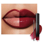 evpct Wine Red Shiny Longwear No-Budge Liquid Lip Color Lipstick Makeup, Highly Pigmented Color Instant Shine, Waterproof Long Lasting Lipstick for Women, Lip Stain Gloss with Lip Liner Brush, 02#