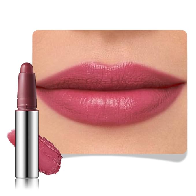Dark Grape Purple Matte Lipstick Crayon for Women, Long Lasting Waterproof Velvet Lip Liner Pencil, High Pigment Creamy Lipstick, Longwear Non-Drying Lip Makeup Cruelty-free 24 Hours, 04#