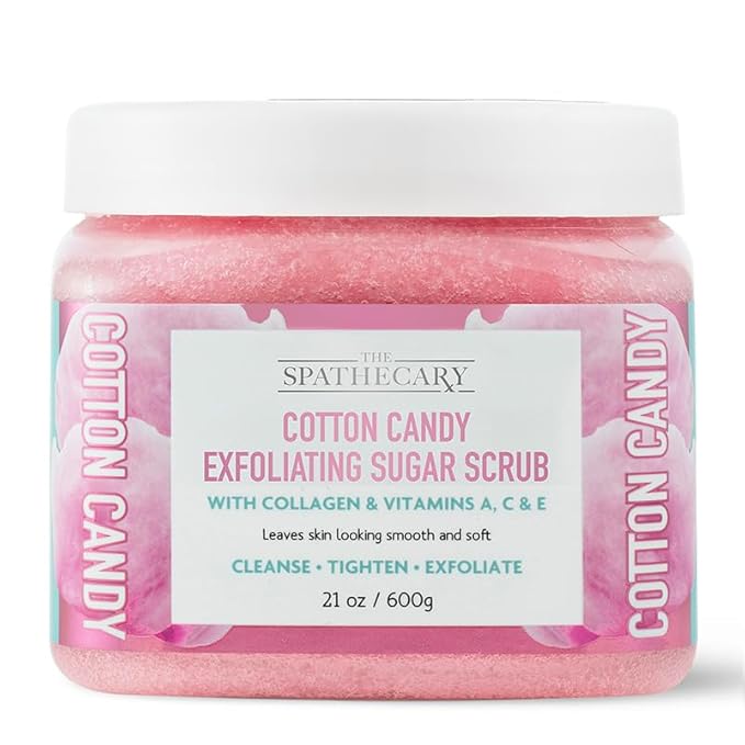 Body Scrub, Exfoliating-Nourishing-Refreshing-Smoothing Body Care 21 oz. (21 oz, Cotton Candy)