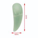 Spatula Scoop, Curved Cosmetic Spatula Scoop Mini Gua Sha Jadestone Curved Makeup Eye Cream Cosmetic Spatula Reduce Puffiness, Bags And Dark Circles Under the Eyes (Green)