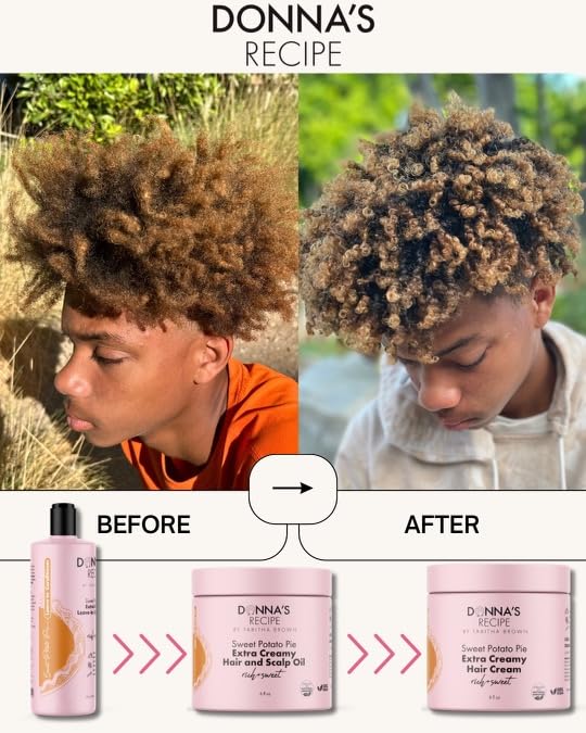 Donna's Recipe by Tabitha Brown – Sweet Potato Pie Extra-Creamy Leave-In Conditioner – Deep Moisture & Curl Definition – Sulfate-Free – 8 oz