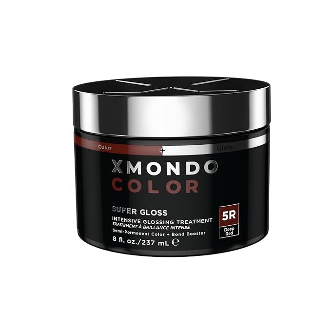 XMONDO Color 5R Deep Red Color Depositing Mask & Glossing Treatment Infused with Bond Boosters for Nourishment, Revitalize & Repair, Vegan Formula, 8 Fl Oz