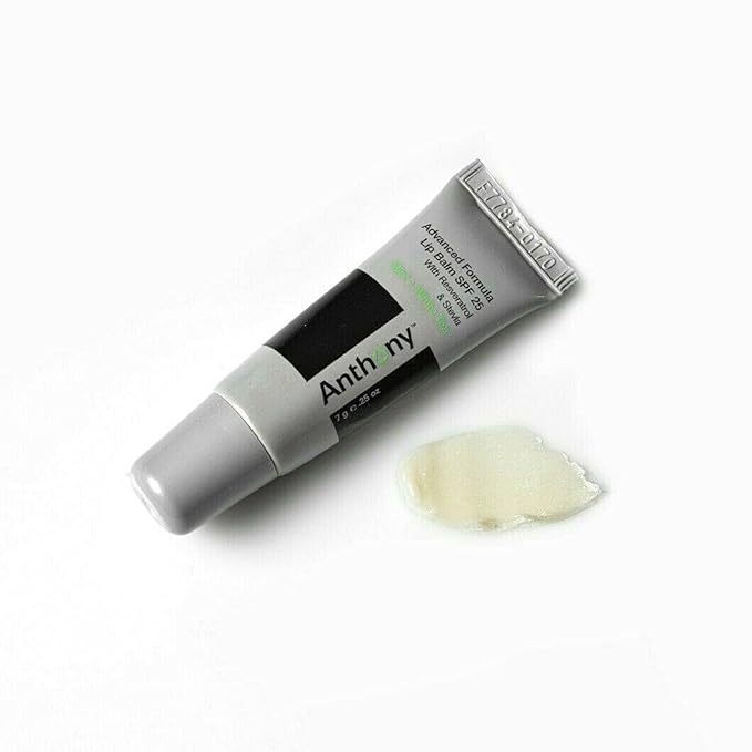 Anthony SPF 25 Lip Balm Sunscreen. Mint and White Tea Flavor, With Green Tea Extract, Shea Butter & Vitamin E, Moisturizing Repair Treatment for Chapped and Dry Lips, Hydrates & Nourishes, 0.25 Oz