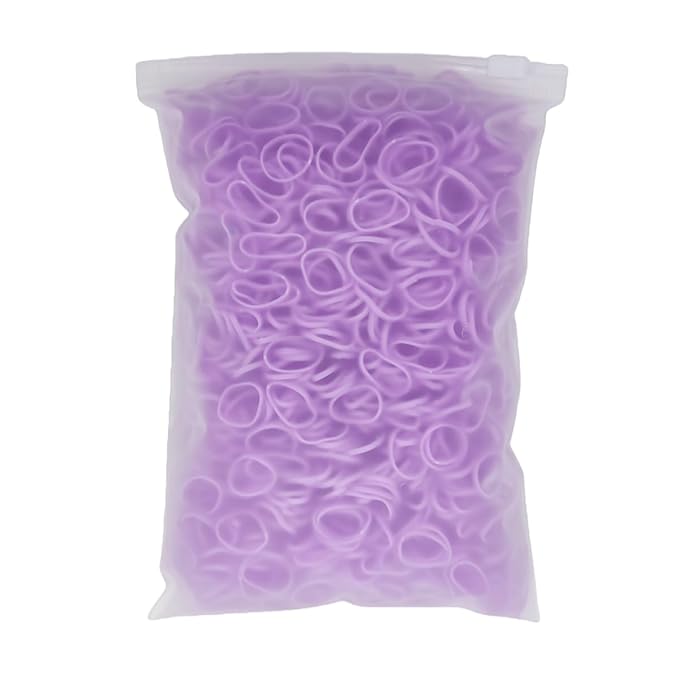 3200 Pcs Elastic Rubber Bands Small Hair Ties Hair Rubber Mini Hair Bands Hair Elastics Tiny Soft Holder Ponytails for Girls (Light Purple)