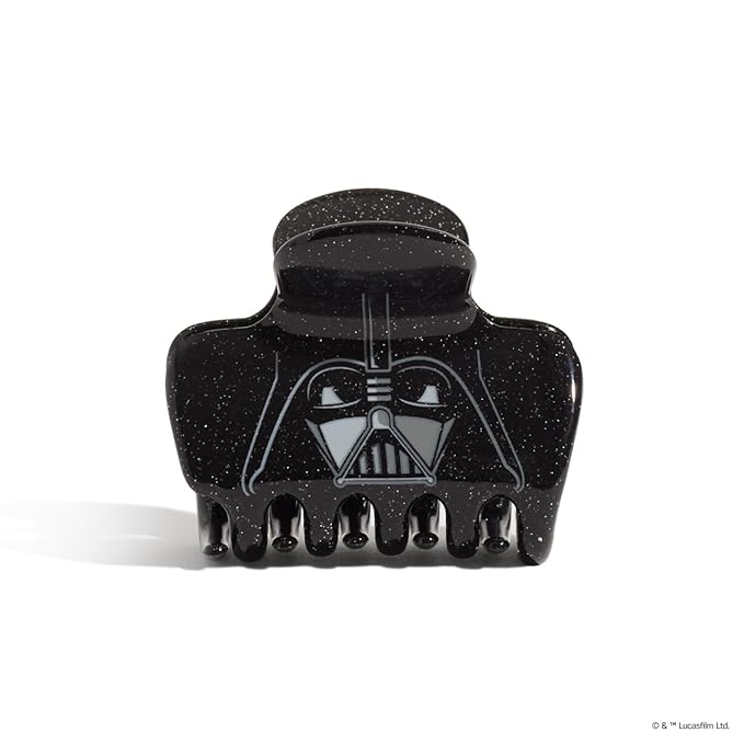 Kitsch x Star Wars Darth Vader Glitter Medium Hair Clip for Women – Dark Side Galaxy-Inspired Claw Clip | Recycled Plastic, Strong Secure Grip | Ideal Gifts for Women, Hair Accessories for Girls