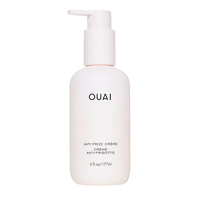 OUAI Anti Frizz Cream - Moisturizing Hair Cream with Frizz Control & Heat Protection - Provides Lasting Hydration with Jackfruit & Beetroot Extract - Paraben, Phthalate & Sulfate Free (6 oz)