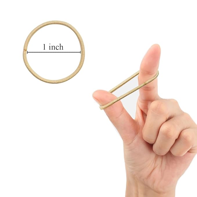 Small Hair Elastics,200 Pieces Beige Blonde Hair Elastics For Thin Hair,No Damage Ponytail for Women, Girls and Kids (2 mm x 2.5 cm,Beige Blonde)