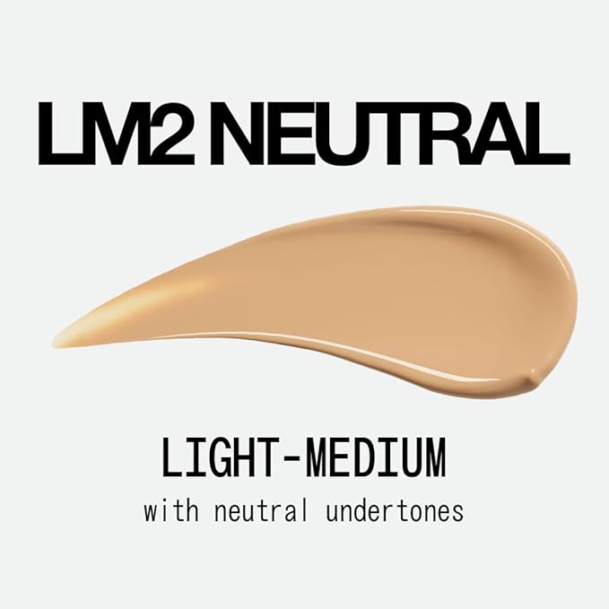 about-face THE PERFORMER Skin-Focused Foundation LM2Neutral – Medium Coverage, Long-Wear, Breathable & Buildable Base – Clean, Vegan, Hydrating Formula with Blue Agave & Chlorella – 1.08oz