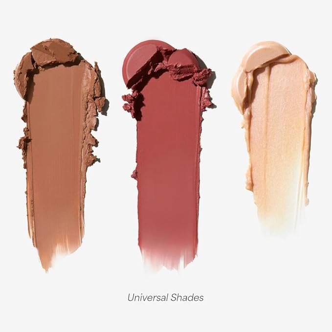 EarthsCure Glow Trio - 3 Piece Set: Bronzer, Blush, and Highlighter. Buildable Cream Sticks For a Luminous, Natural, and Youthful Look