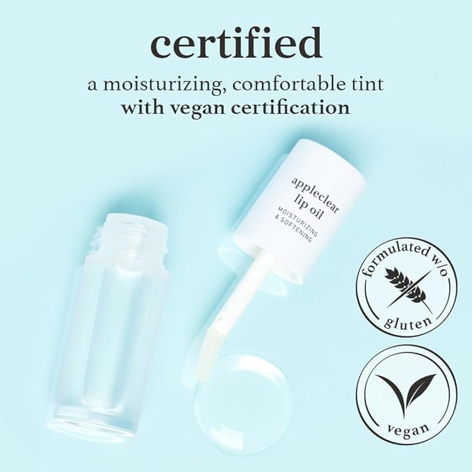 NOONI Korean Lip Oil - Appleclear | Long-Lasting, Moisturizing, Plumping, Revitalizing for Dry Lips, Waterproof, No Peel Off, Hydrating, Nourishing Crystal Clear, Stocking Stuffers, 0.12 FL Oz