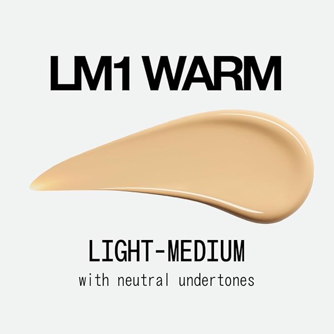 about-face THE PERFORMER Skin-Focused Foundation LM1Warm– Medium Coverage, Long-Wear, Breathable & Buildable Base – Clean, Vegan, Hydrating Formula with Blue Agave & Chlorella – 1.08oz