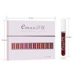 evpct 10Pcs Liquid Matte Matt Lipstick Set for Black Women, Dark Deep Bright Ruby Sexy Brick Mauve Plum Red Violet Purple Matte Lipstick Long Lasting Lipstick 24 hour Waterproof Lip Gloss