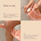 HANNI Extra-Long Shower Scarf, Japanese-Inspired Exfoliating Body Scrubber, Loofah-Like Wash Cloth for Dead Skin Removal