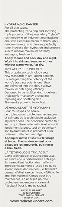 Radical Skincare Hydrating Cleanser- Non-Drying, Gentle Formula | For All Skin Types | Paraben & Cruelty Free (4 Fl Oz)