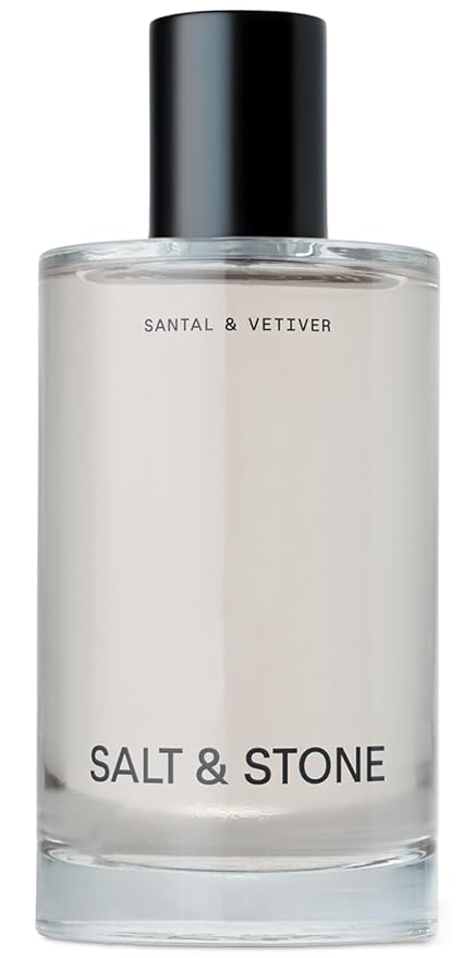 Salt & Stone Body Mist, Santal & Vetiver Scent, Skincare Infused Hair & Body Spray for Women and Men, Hydrating Fragrance with Glycerin and Red Algae, Vegan, Cruelty Free, 3.4 fl oz
