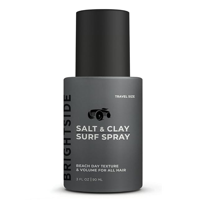 Clay and Sea Salt Spray for Men – Hair Spray with Natural Salt & Clay – Texturizing Sprays for Volume and Beach Style Hair - Lightweight Hold For All Hair Types – Travel Size 3oz